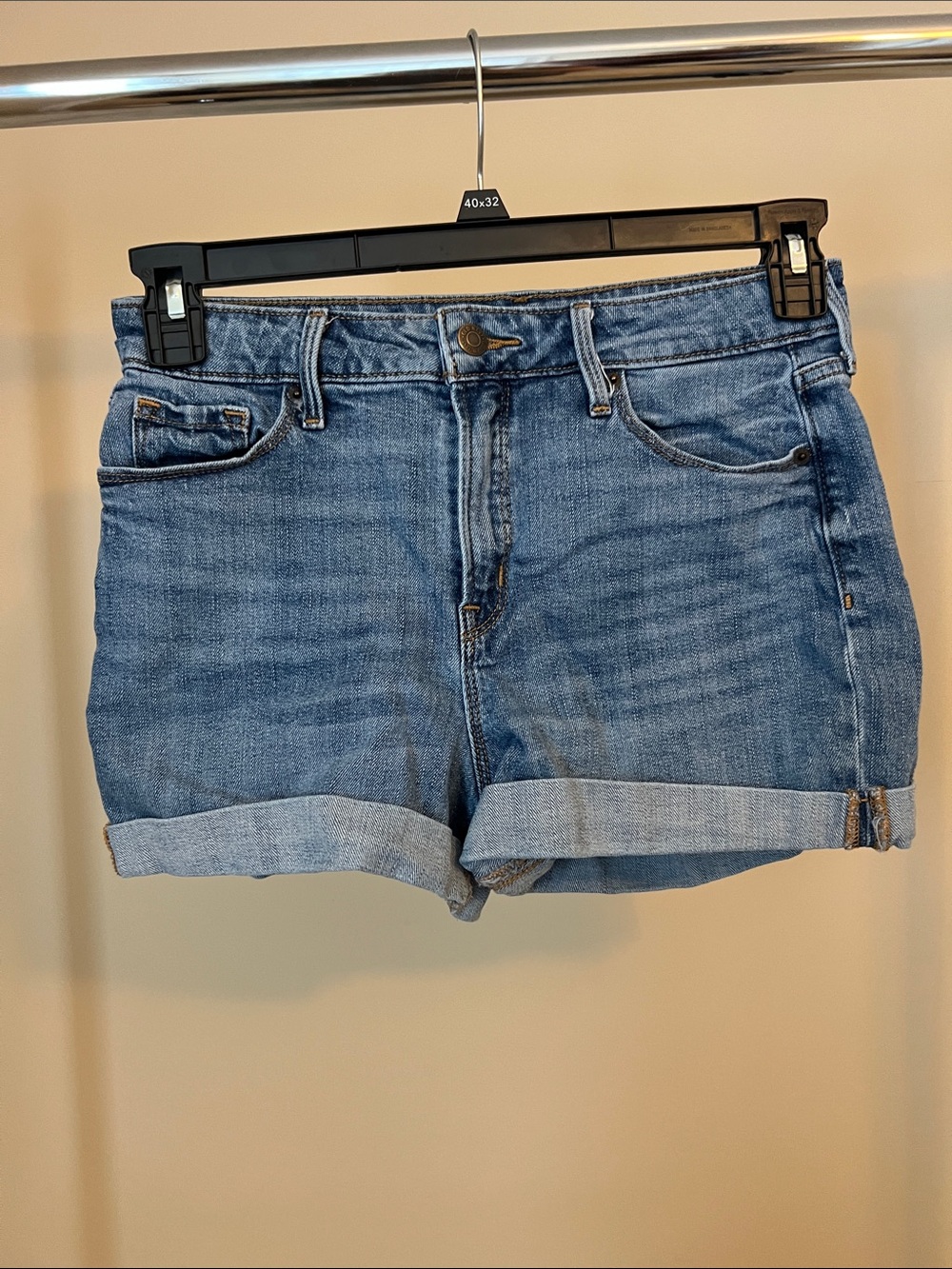 Old Navy Light Blue Rolled Cuff Denim Shorts
